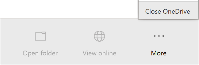 Luk OneDrive-indstillingen