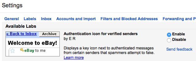 Gmail-funktioner-ikke-brugt-autentifikation-ikon-verificerede-afsendere