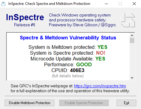 Gratis sikkerhedsværktøjer - InSpectre registrerer Spectre og Meltdown sårbarheder i din CPU