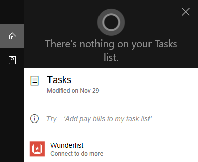 cortana opgaver wunderlist