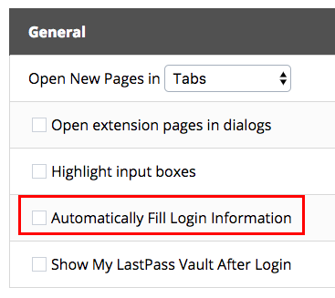 Pas på: Stop med at bruge Autofill i Your Password Manager Lastpass Autofill-indstillinger