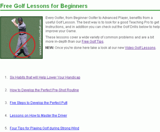 3 fantastiske websteder for begyndere til at lære, hvordan man rammer en golfbold lbg1