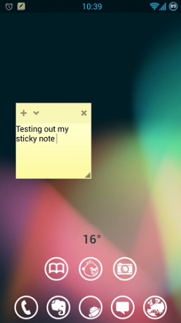 sticky notes til Android-telefoner