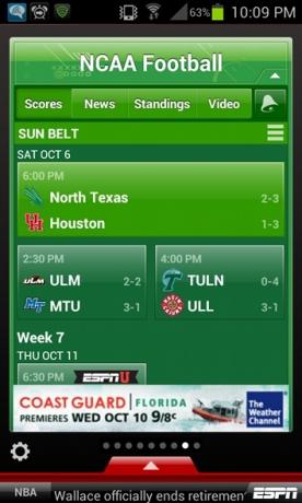 sportsresultater android app