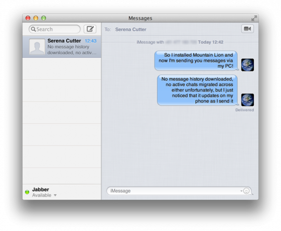 Bye Bye iChat: Kom godt i gang med den nye OS X Messages-app [Mountain Lion] første imessage