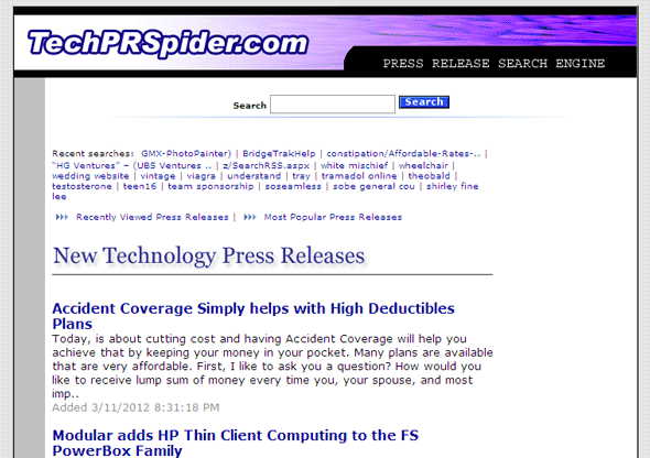 Et par søgeværktøjer, du kan bruge til at hente pressemeddelelser til blogging Idéer pressemeddelelse07