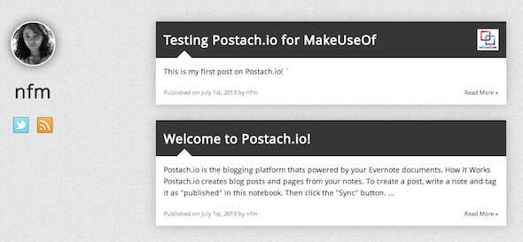 Gør Evernote til en blogplatform med Postach.io-skærmbillede 2013 07 01 kl. 12