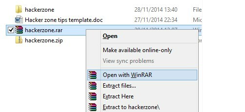 Muo-windows-ekstrakt-kompression-rar