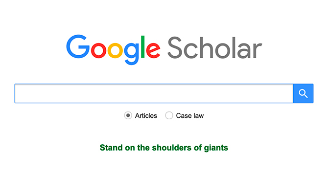 Google Scholar-hjem