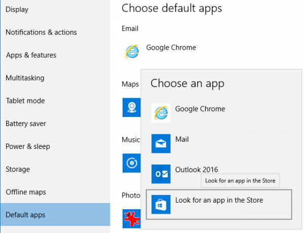 Windows 10 standard apps