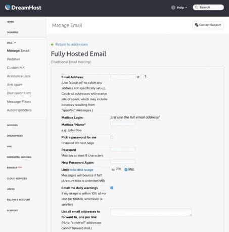 Hvad skal du lede efter i en webhost? dreamhost administreret e-mail