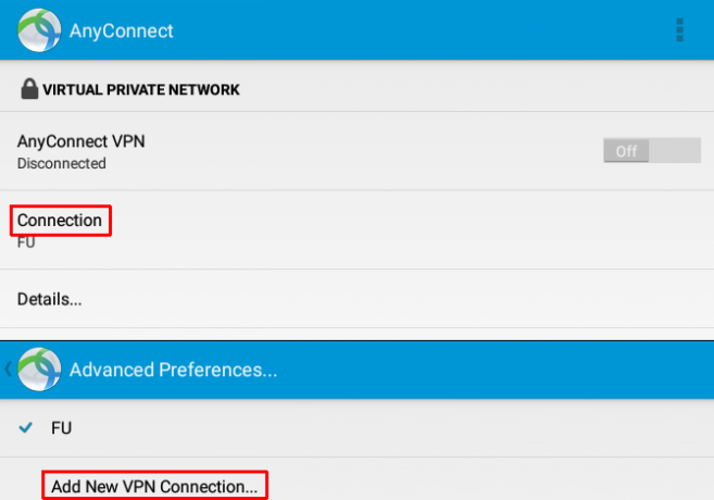 Sådan opretter du forbindelse til dit arbejde VPN med din Android-tablet AnyConnect-forbindelse 670x469