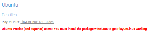PlayOnLinux Debian-pakke