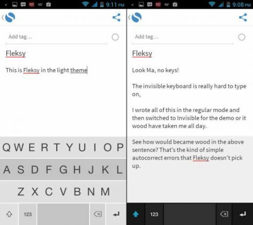 Fleksy-til-Android-Light-Tema-Usynlige-tilstand