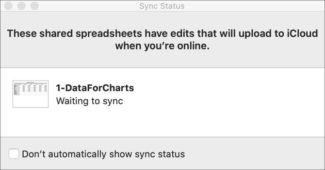 Vis synkroniseringsstatus i Mac-numre