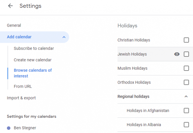 Google Kalenderferie