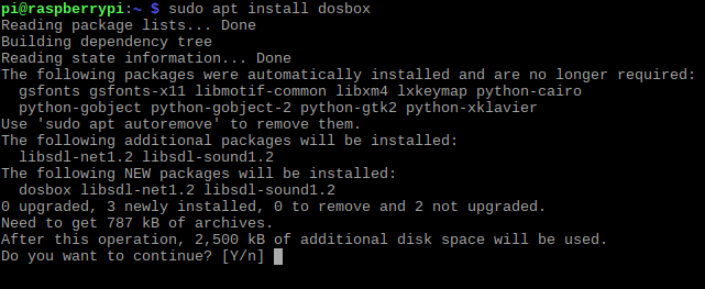 Installer DOSBox på Raspberry Pi