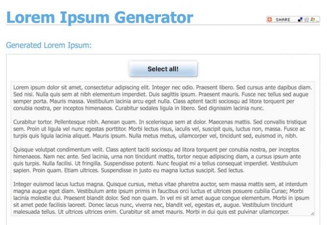 Sådan opretter du imponerende sider dokumenter og skabeloner på Mac Lorem Ipsum Generator