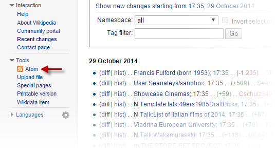 Wikipedia-Atom feed