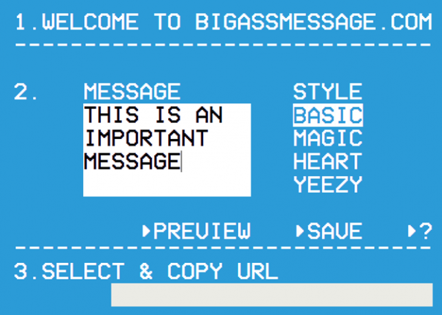 BigAssMessage Home