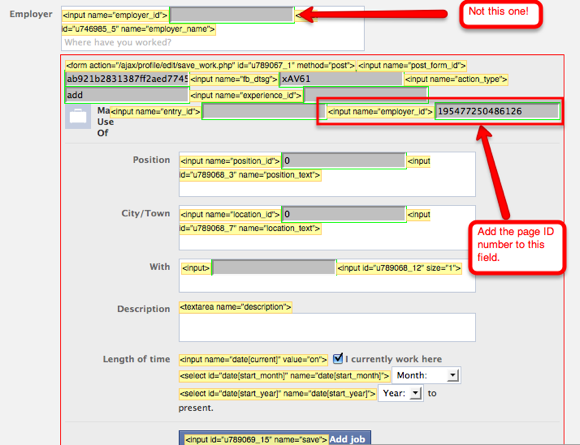 facebook arbejdsgiver link til side