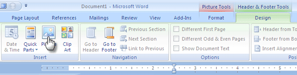 Sådan opretter du brugerdefinerede brevpapirer med et hurtigt brevhoved i Microsoft Word 2007 MSWord08