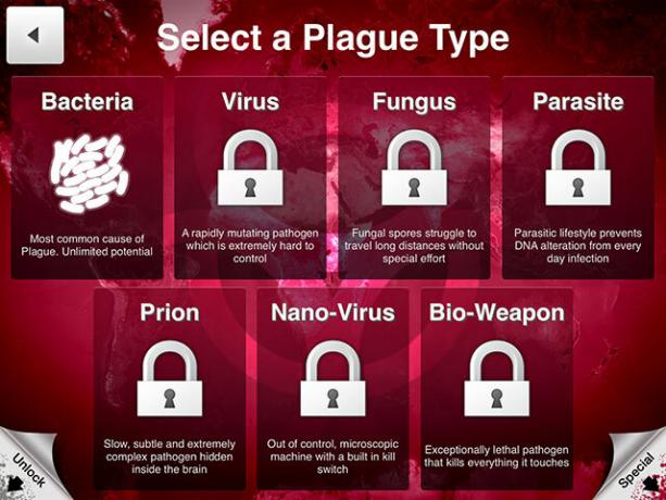 Vælg en sygdom og udslette menneskeheden i Plague Inc. pest type