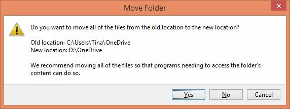 Flyt OneDrive-mappe