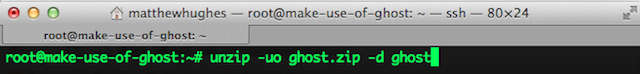 ssh- Ghost-unzip