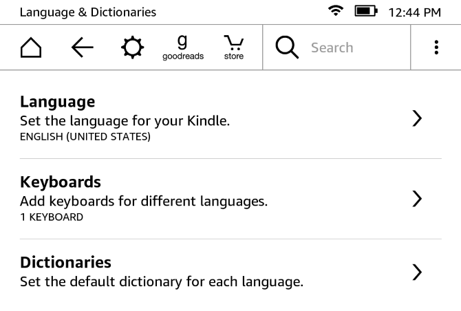 Sådan konfigureres og bruges din Kindle Paperwhite 29 Paperwhite Language Options