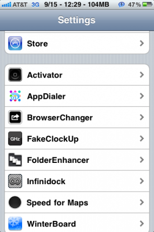 cydia justering