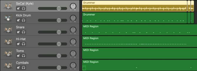 Trommeslagerregion blev til separate MIDI-trommer