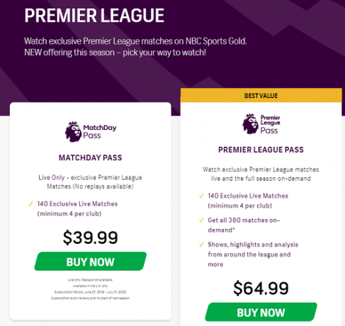 nbc Premier League-pas
