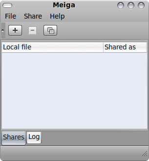 Meiga - Et af de bedste Linux-fildelingsprogrammer mainwindow