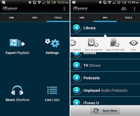 synkroniser itunes android