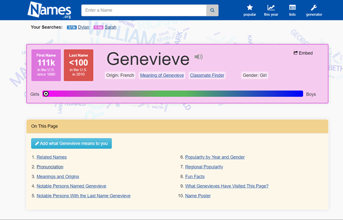 Names.org er en stor database med navne