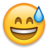 svedende emoji-emoticon