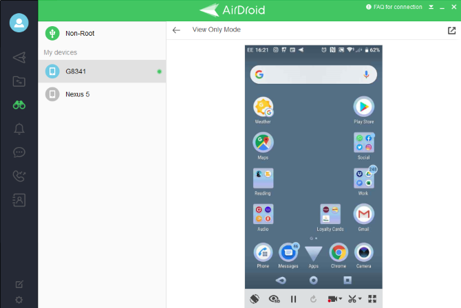 Optag Android-skærmen til din computer med AirDroid