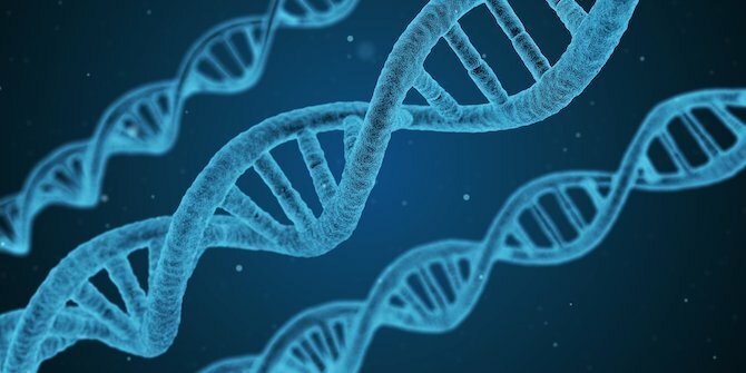 Illustration af en dobbelt-helix af DNA
