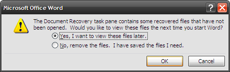 autorecover ord